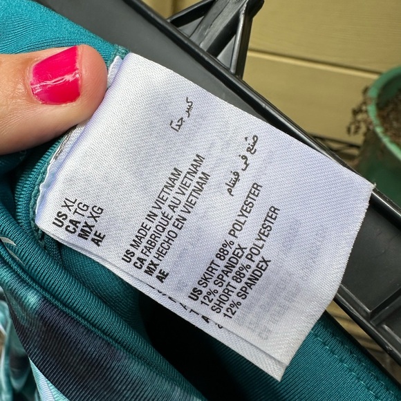 IDEOLOGY Teal Tye-Dye Women’s Active Swim Flounce Skort Plus Size XL EUC - Picture 8 of 11